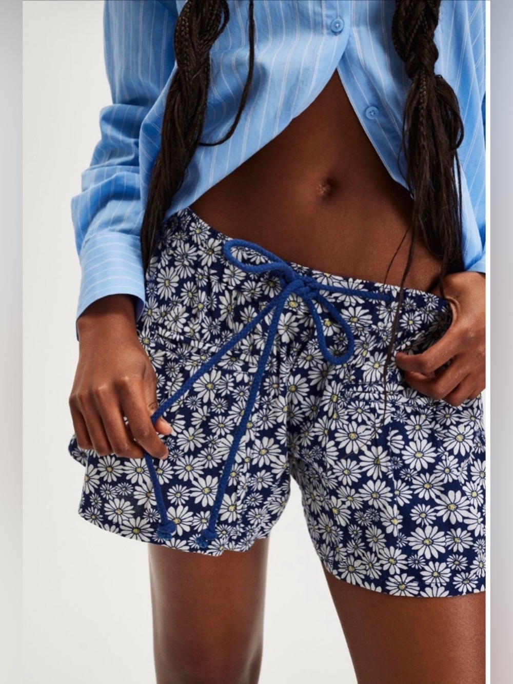 FREE PEOPLE Offbeat Printed Pull-On Shorts